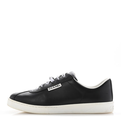 Chanel Calfskin CC Womens Sneakers 39 Black 1 of 11