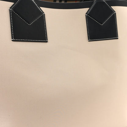 Burberry Cotton Canvas Calfskin Heritage Print Large Tote Beige 11 of 11