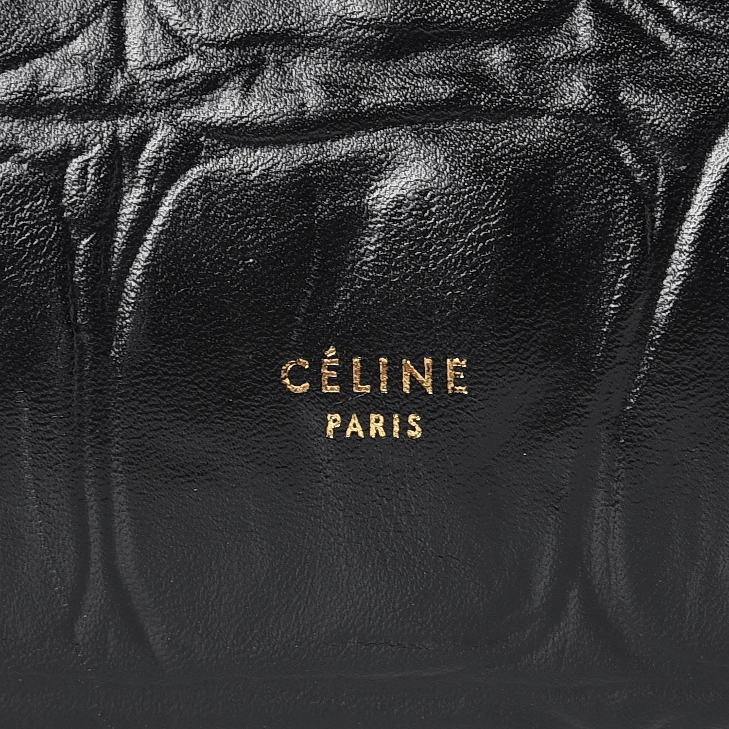 Celine Calfskin Crocodile Embossed Small Belt Bag Black 7 of 7