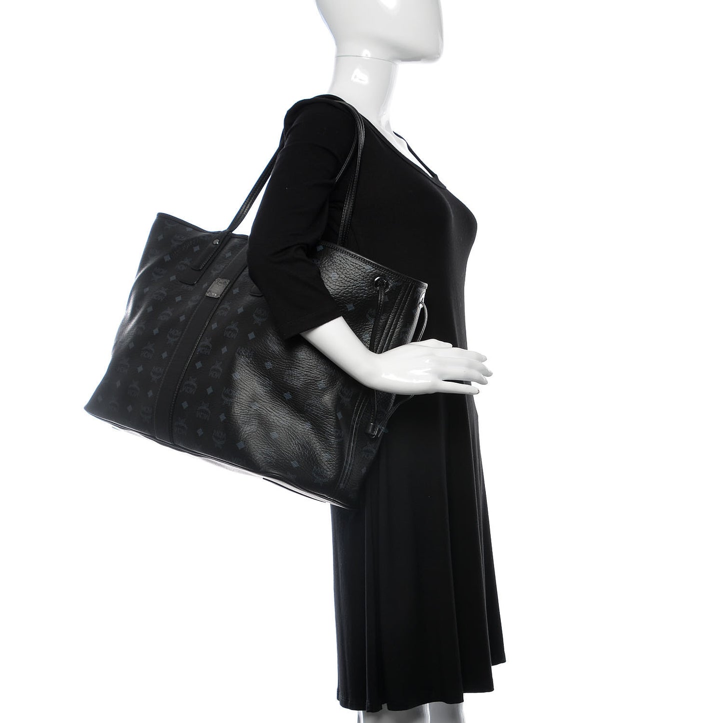 Visetos Large Liz Reversible Shopper Tote Black