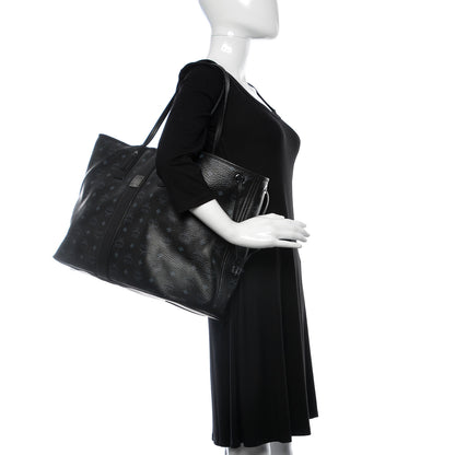 MCM Visetos Large Liz Reversible Shopper Tote Black 2 of 35