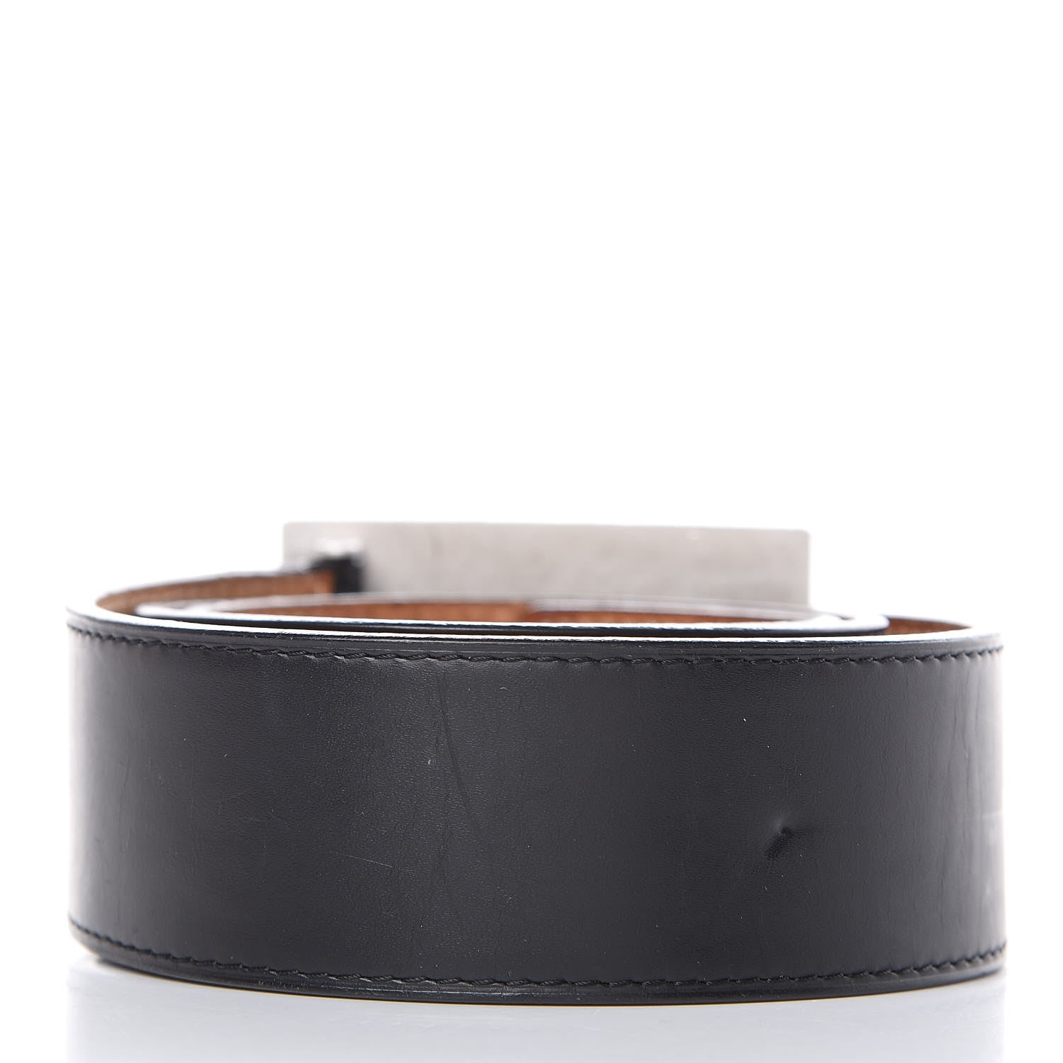 Louis Vuitton Calfskin Jeans Belt 90 36 Black 3 of 12