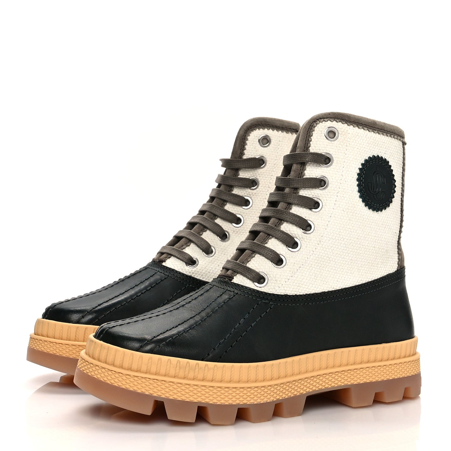 Calfskin Shearling Oskar Boot 36.5 Sea Green Latte