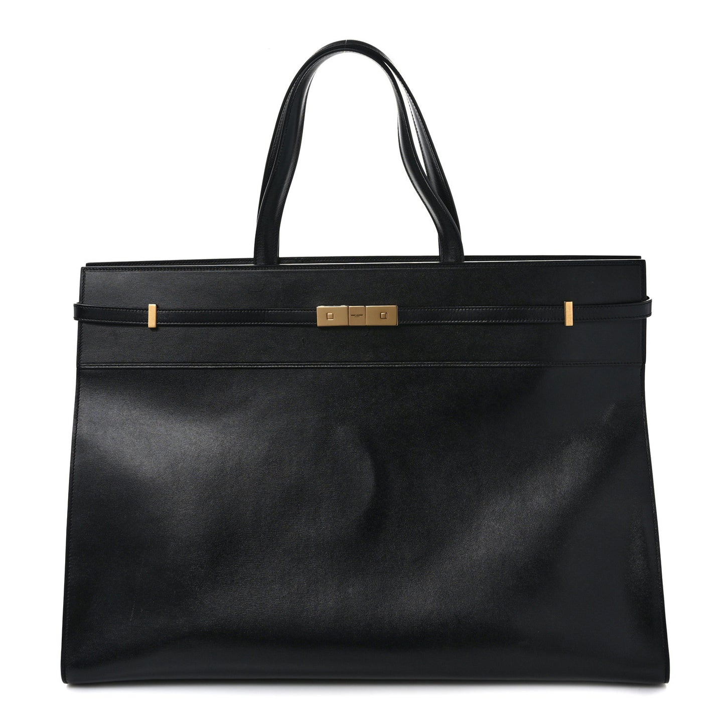 Calfskin Large Manhattan Shopper Tote Black