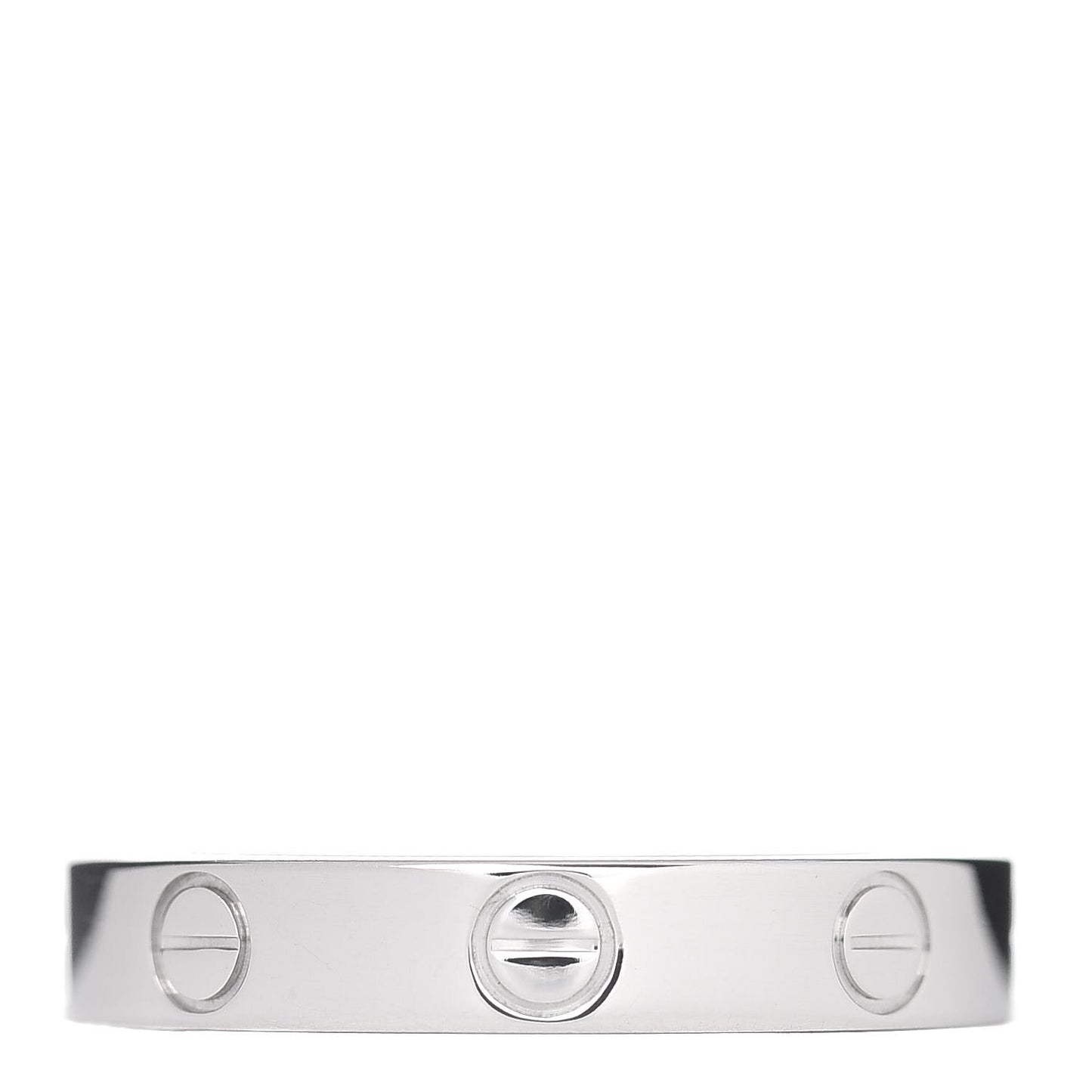 18K White Gold 3.5mm LOVE Wedding Band Ring 54 6.75
