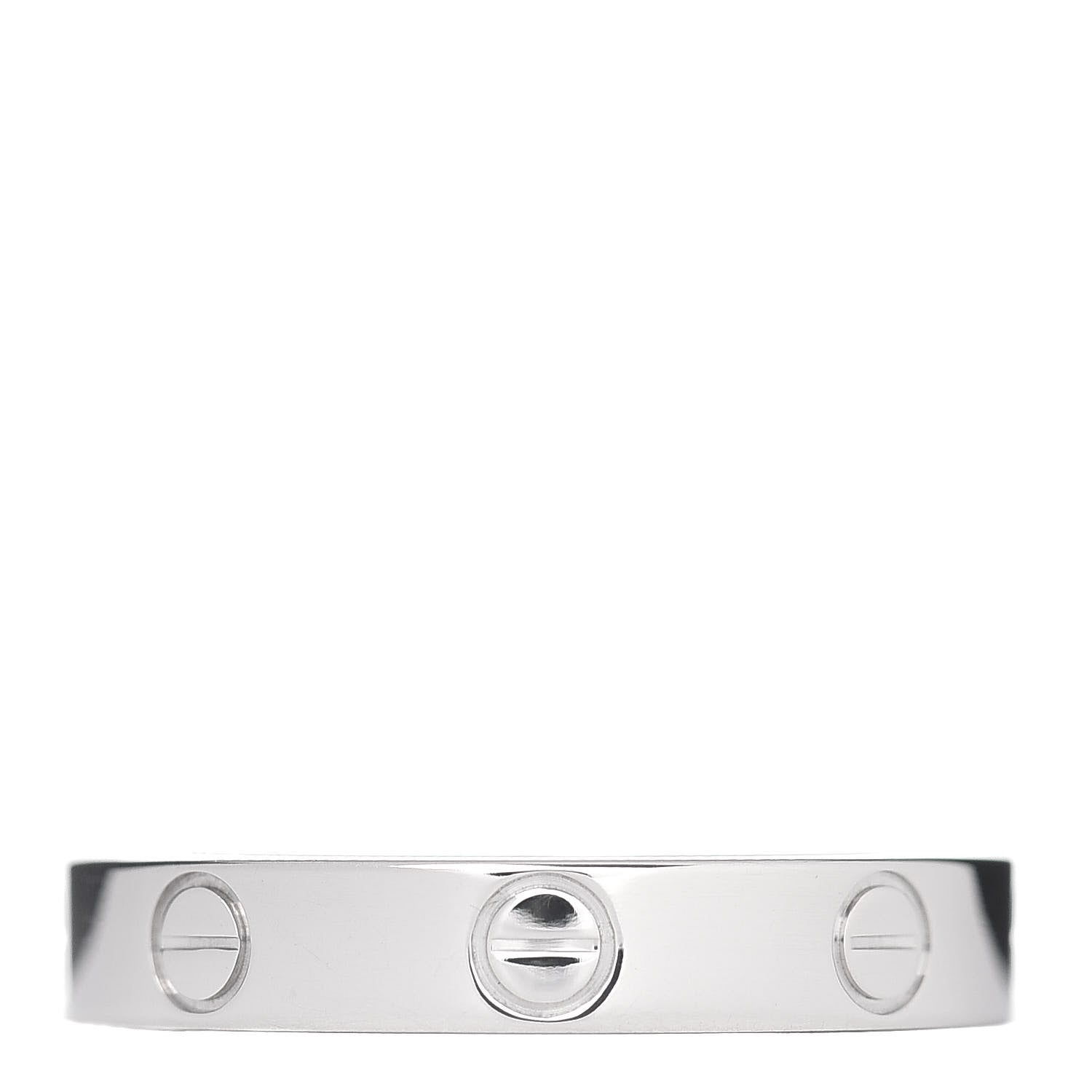 Cartier 18K White Gold 3.5mm LOVE Wedding Band Ring 54 6.75 1 of 4