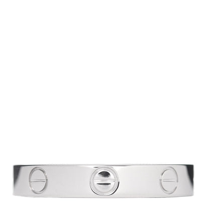 Cartier 18K White Gold 3.5mm LOVE Wedding Band Ring 54 6.75 1 of 4