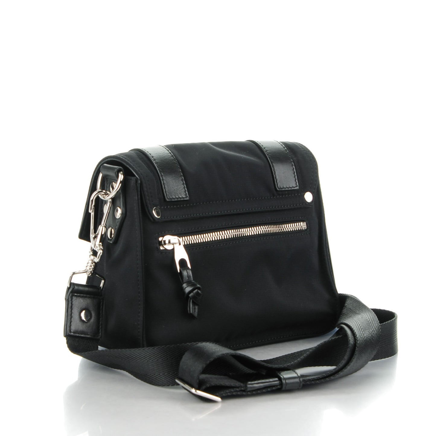 Nylon Calfskin PS1 Pouch Messenger Black