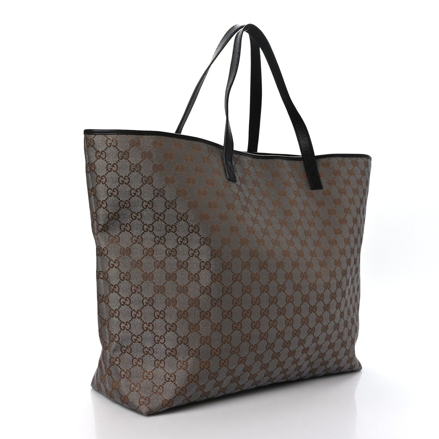 Metallic Monogram XL Shopper Tote Black