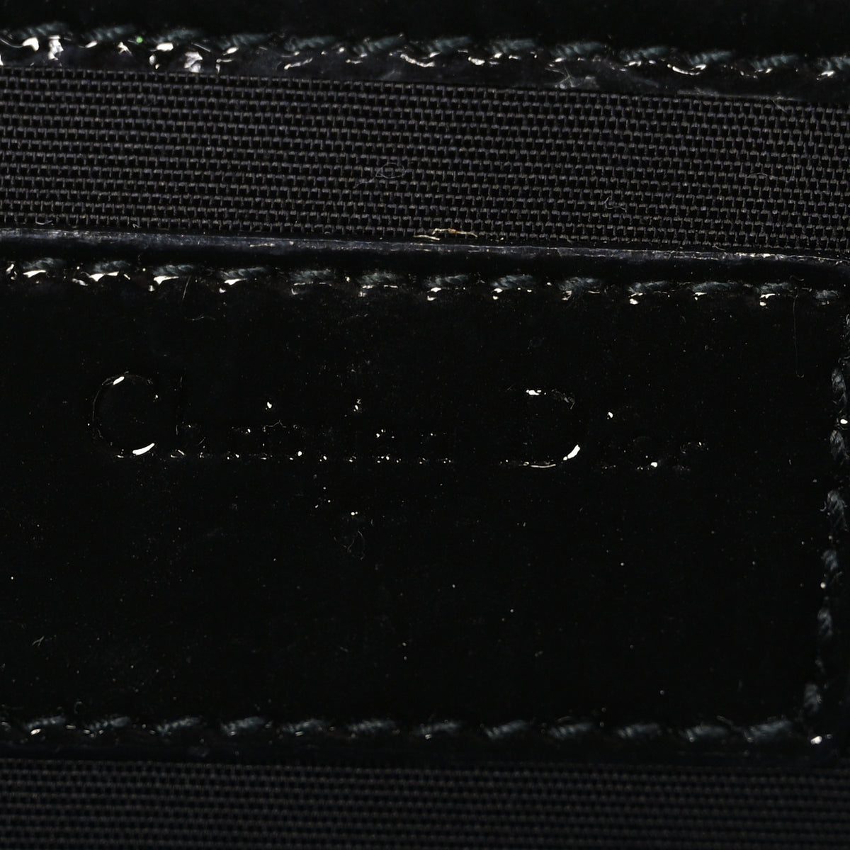 Patent Cannage Lady Dior Rendezvous Wallet On Chain Black