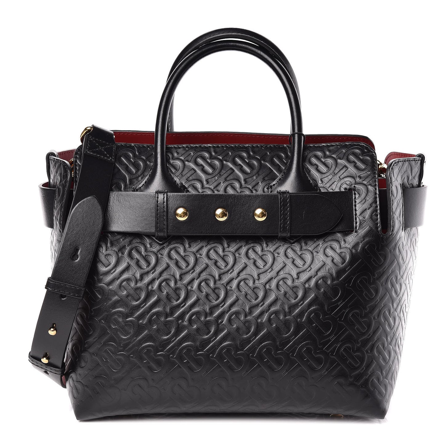 Calfskin Embossed Monogram Small Belt Bag Black