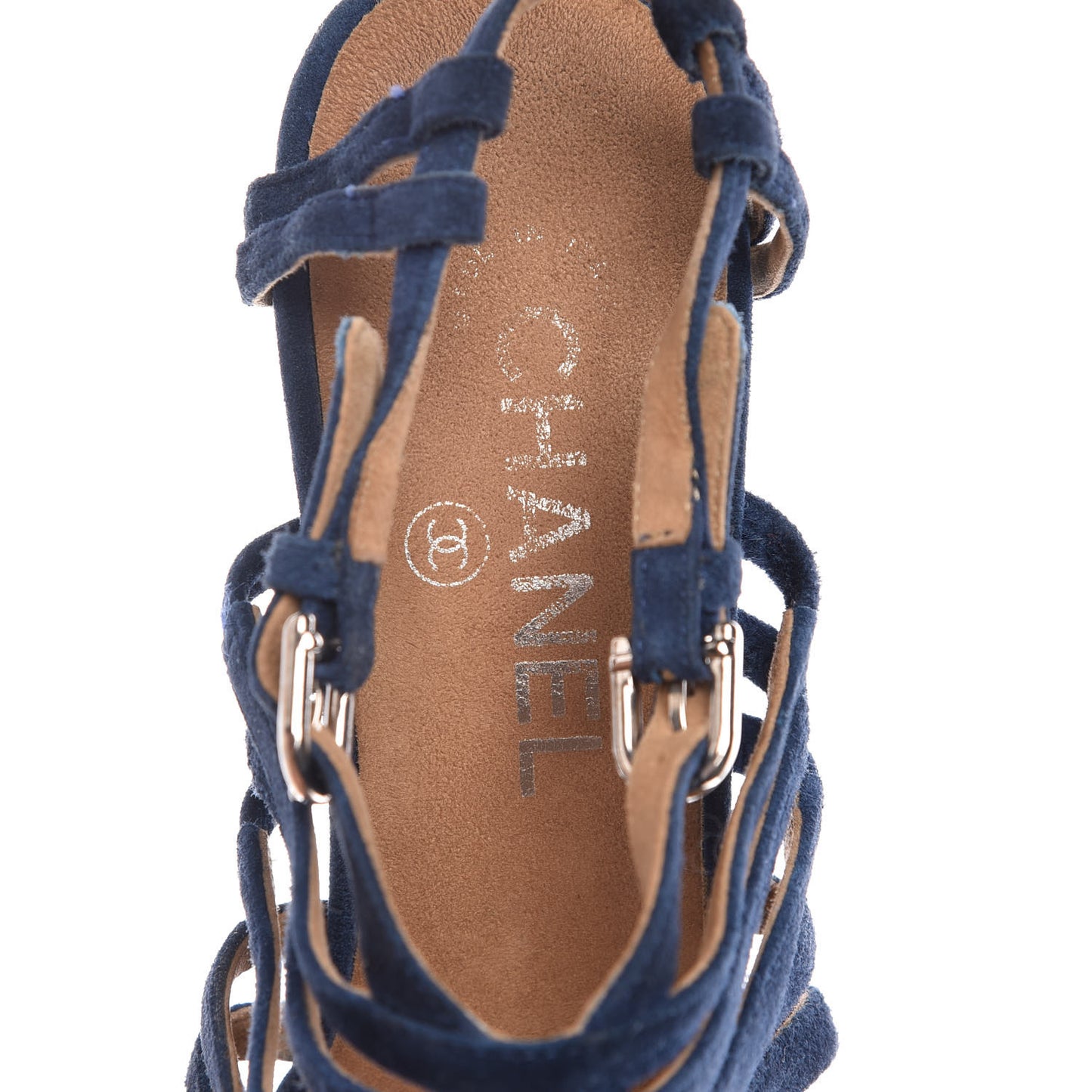 Suede Cork Sandals 37 Dark Blue