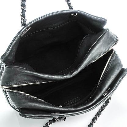 Chanel Calfskin Large Diamond Stitch Tote Black 5 of 7