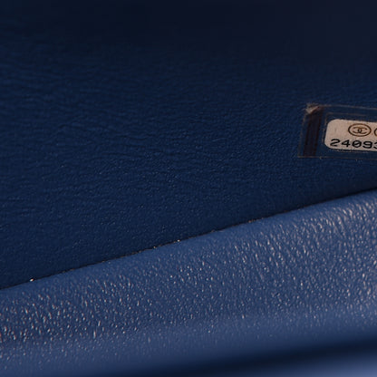 Chanel Lambskin Quilted Jumbo Double Flap Blue 7 of 13