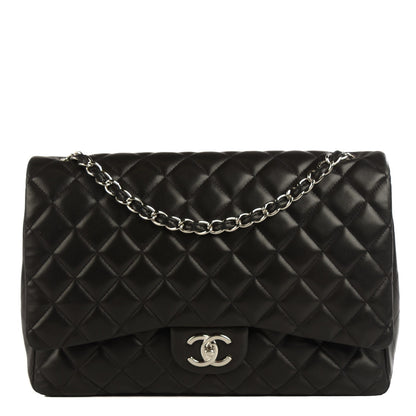 Chanel Lambskin Quilted Maxi Double Flap Black 1 of 8