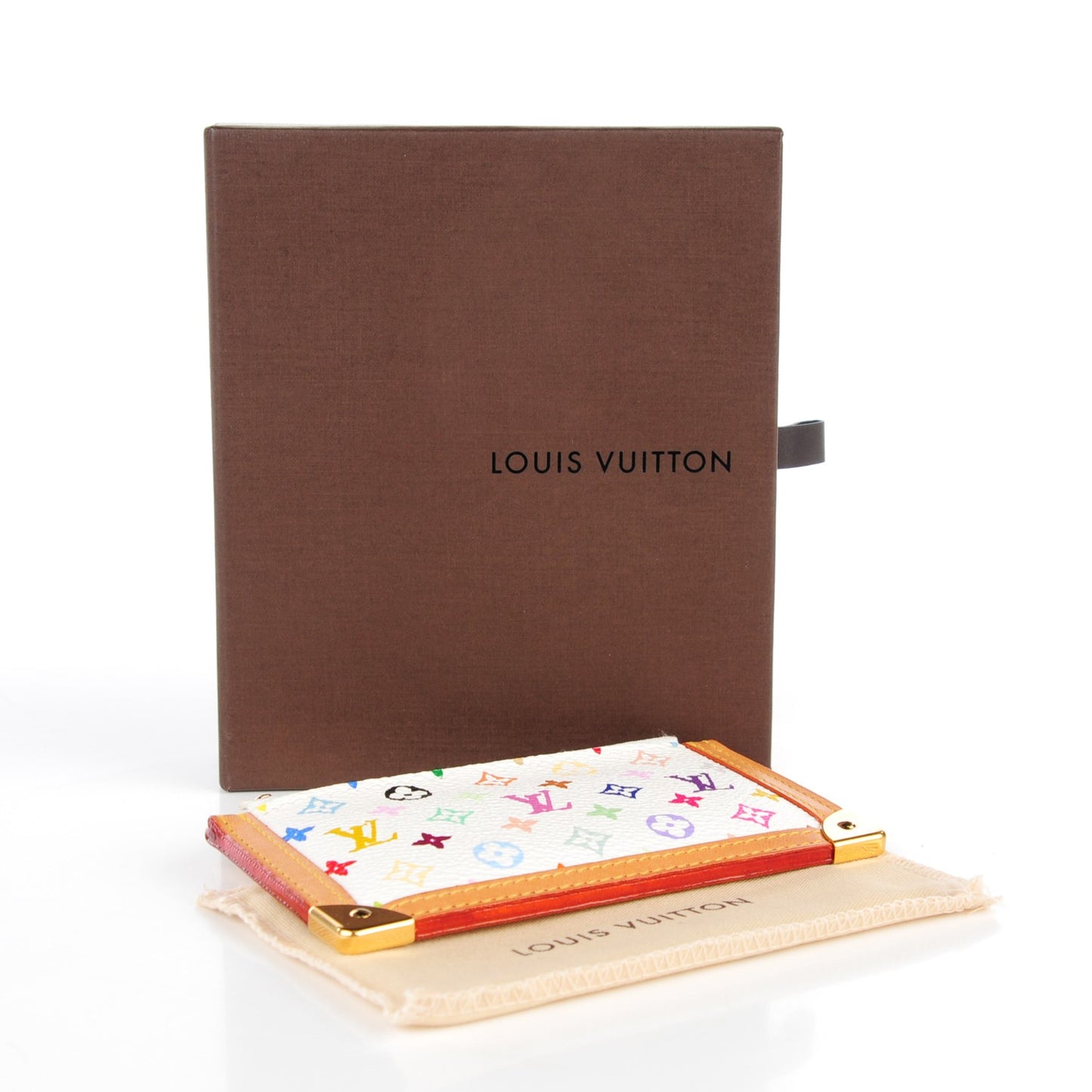 Monogram Multicolor Key Pouch White