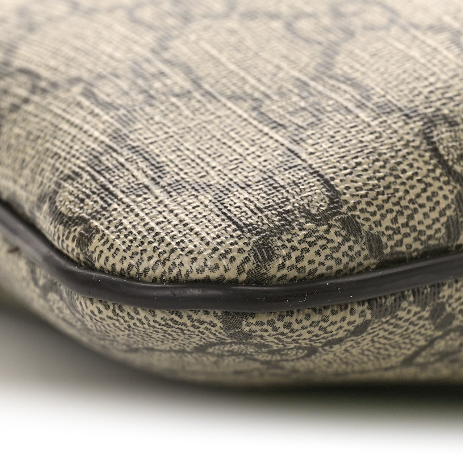 Gucci GG Supreme Monogram Selleria Calfskin Small Flat Side Zip Messenger Bag Beige Ebony Cocoa Dark Chocolate 8 of 11
