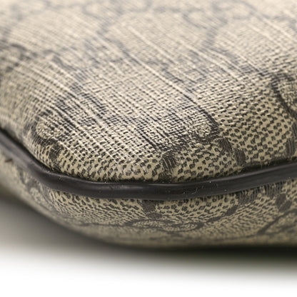 Gucci GG Supreme Monogram Selleria Calfskin Small Flat Side Zip Messenger Bag Beige Ebony Cocoa Dark Chocolate 8 of 11