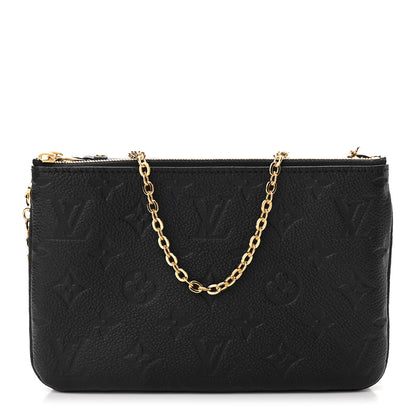 Louis Vuitton Empreinte Double Zip Pochette Black 1 of 9