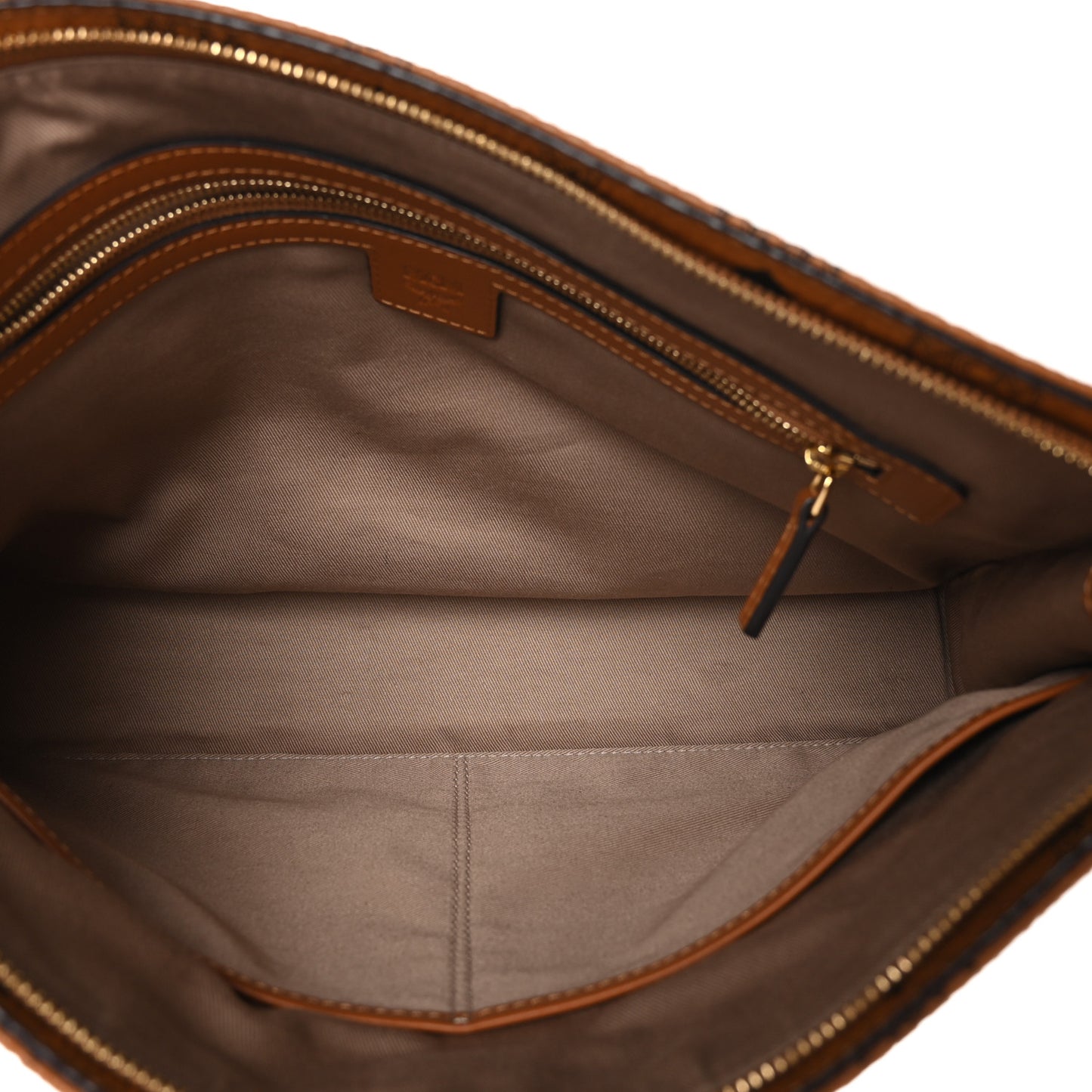Visetos Large Zip Pouch Cognac