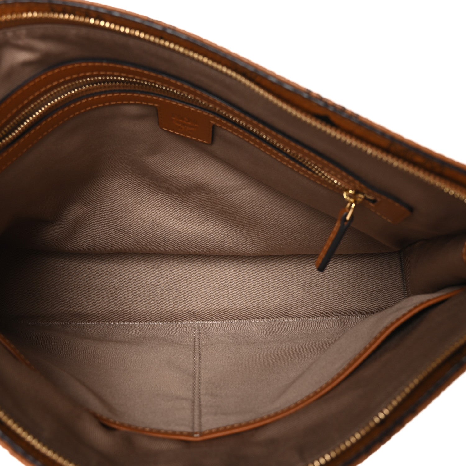 MCM Visetos Large Zip Pouch Cognac 5 of 10