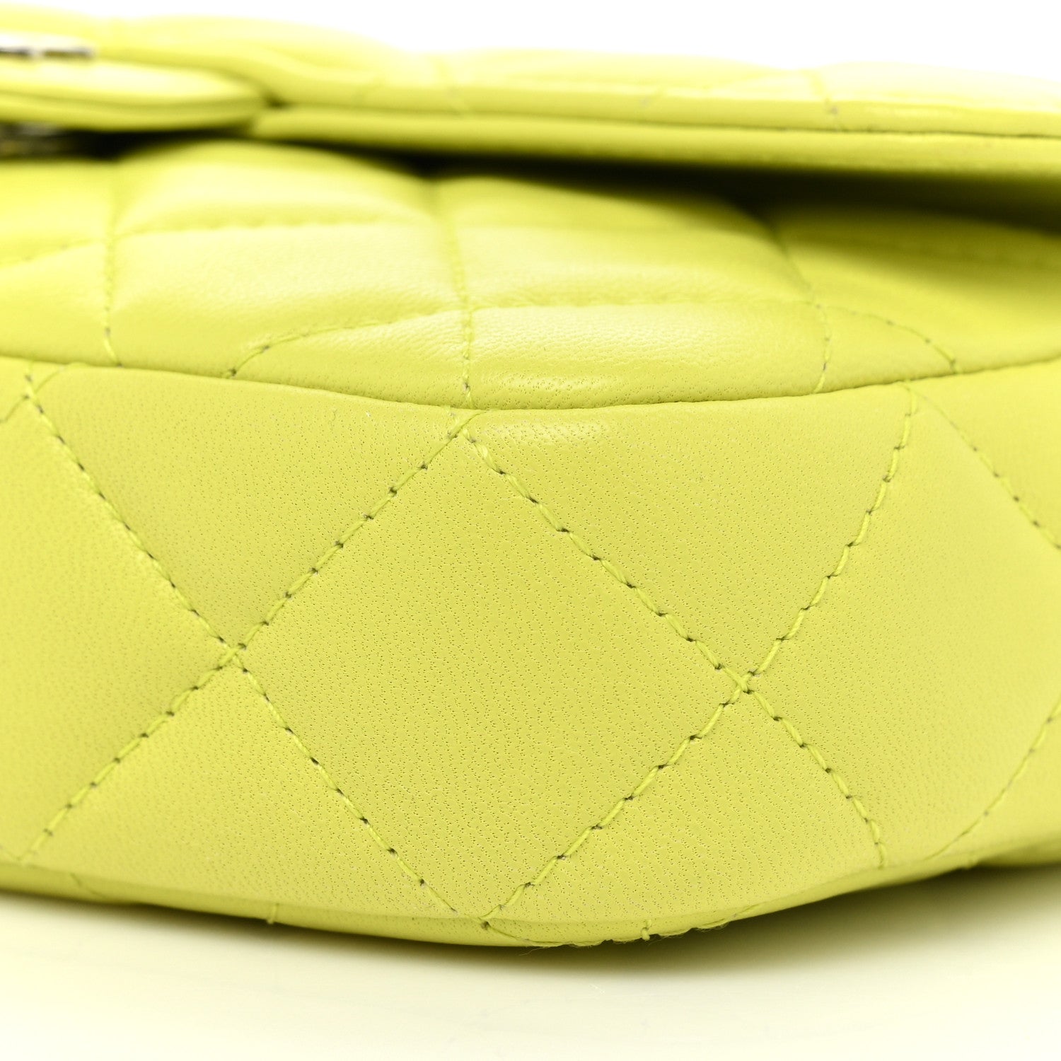 Chanel Lambskin Quilted Flap Phone Holder With Chain Yellow 9 of 10