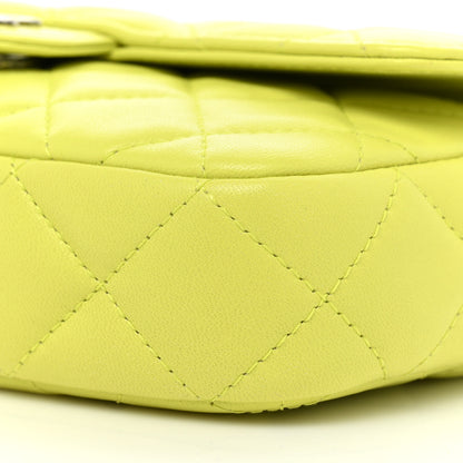 Chanel Lambskin Quilted Flap Phone Holder With Chain Yellow 9 of 10