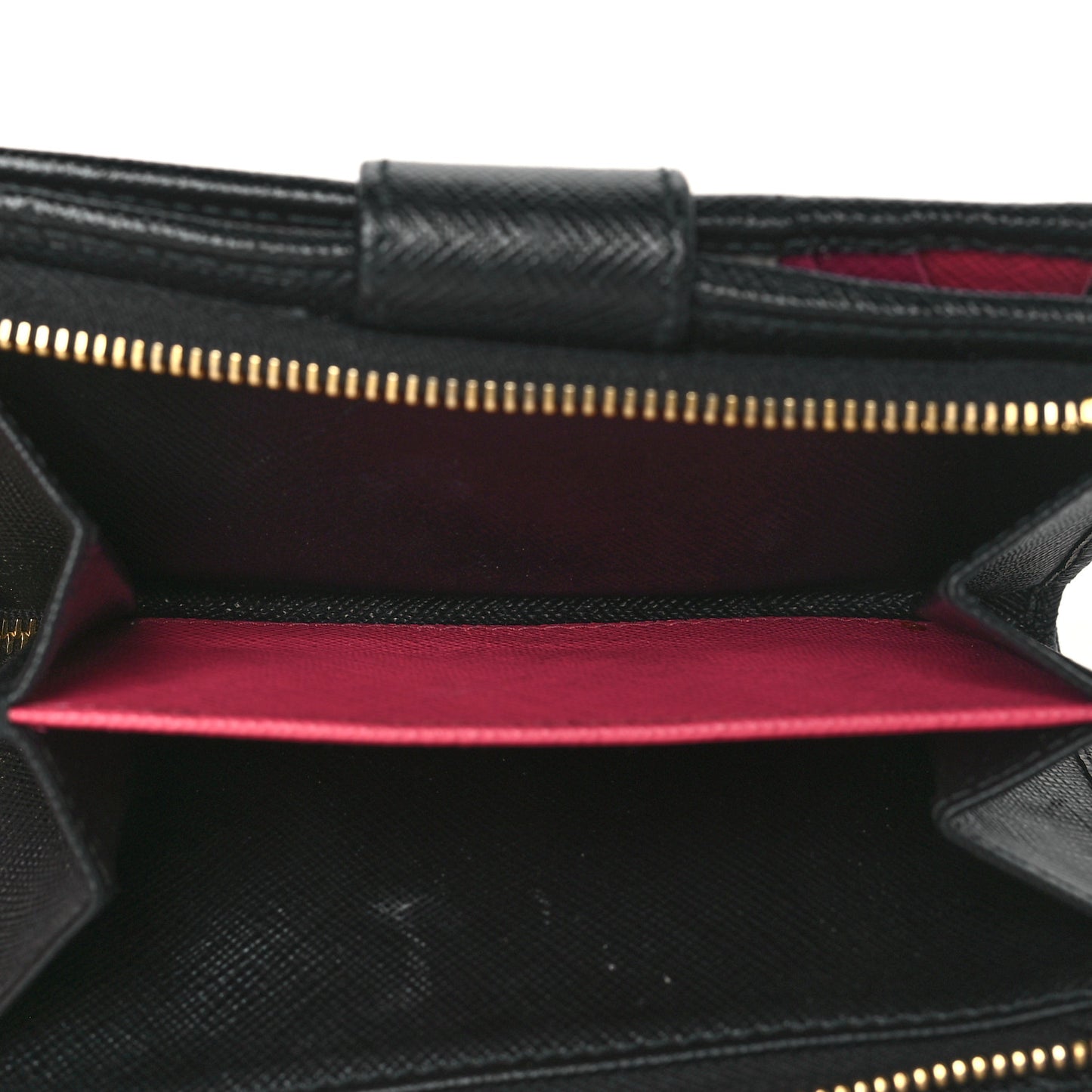 Saffiano Metal Compact Wallet Black Ibisco