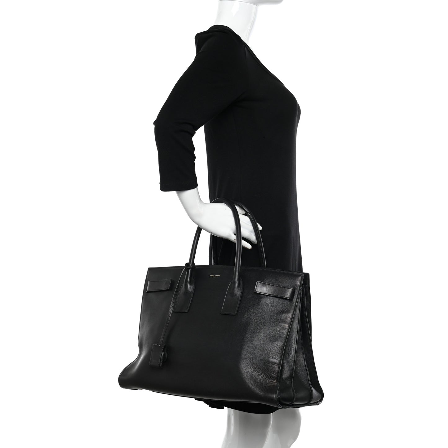 Calfskin Large Sac de Jour Carryall Black