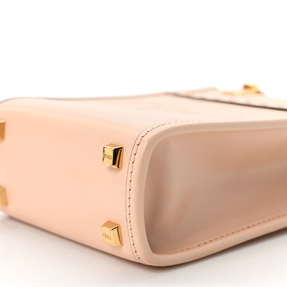 Fendi Vitello King Plexiglass Logo Embossed Mini Fendi Sunshine Shopper Tote Light Rose 9 of 9