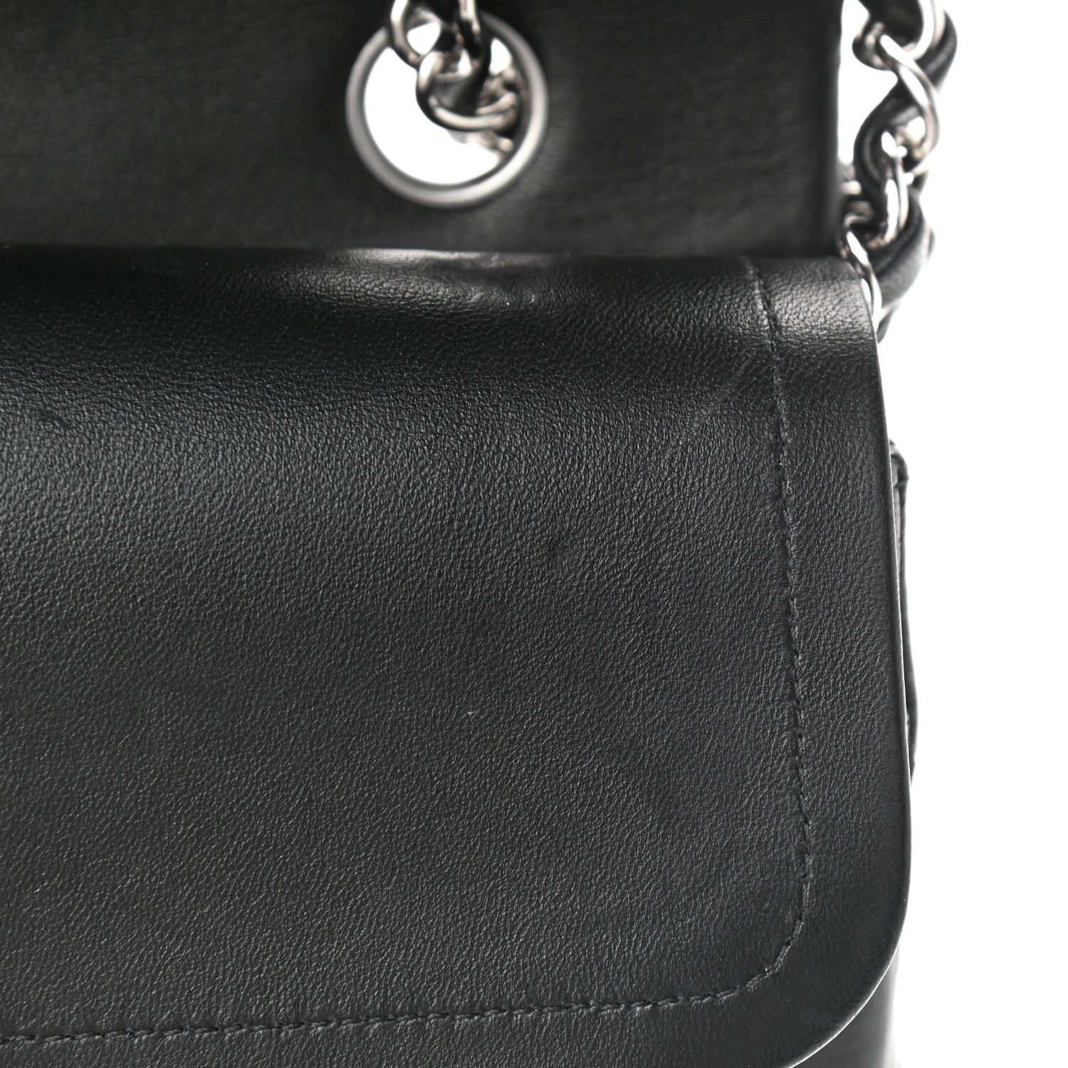 Chanel Lambskin Quilted Medium Double Flap Black 11 of 15