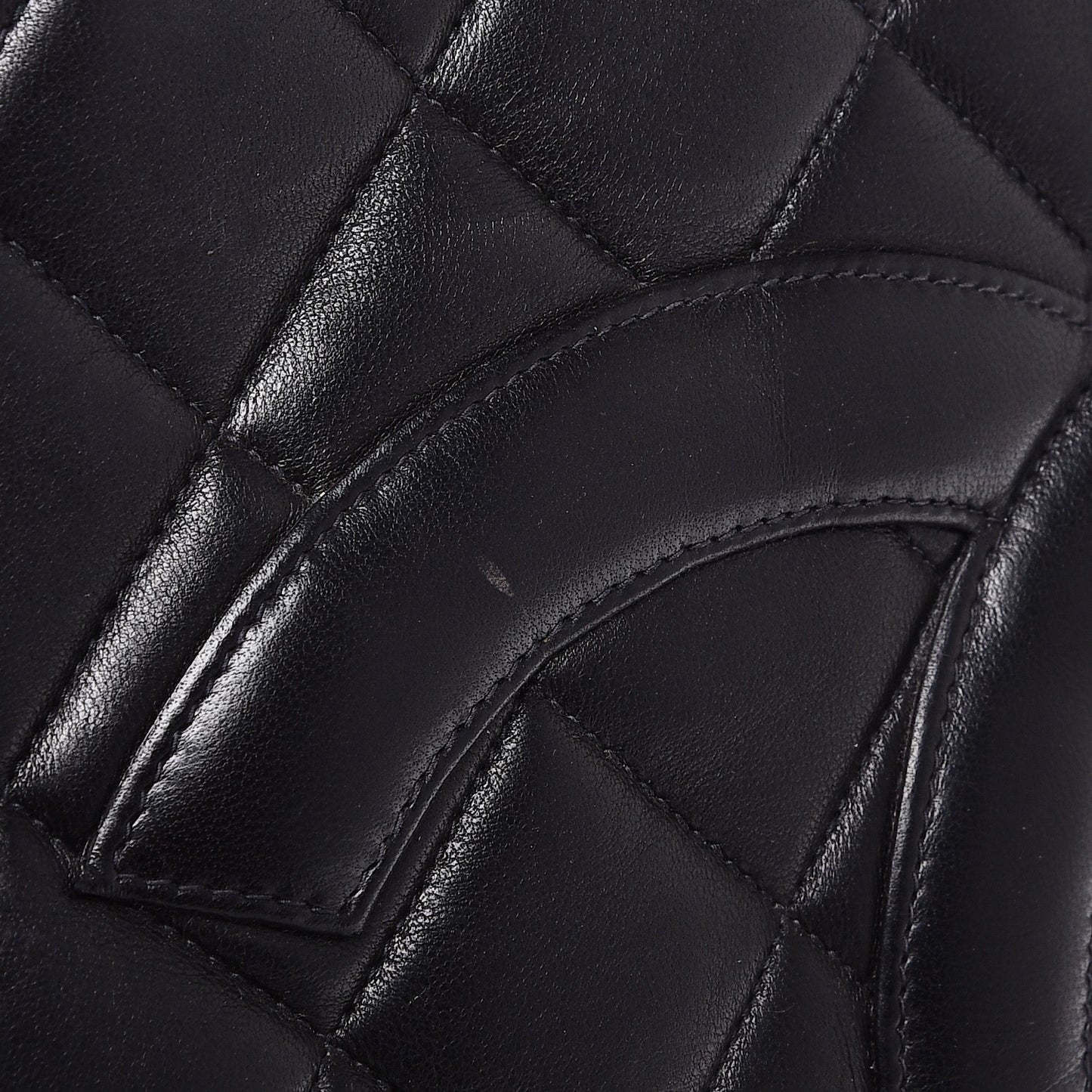 Lambskin Quilted Medallion Tote Black