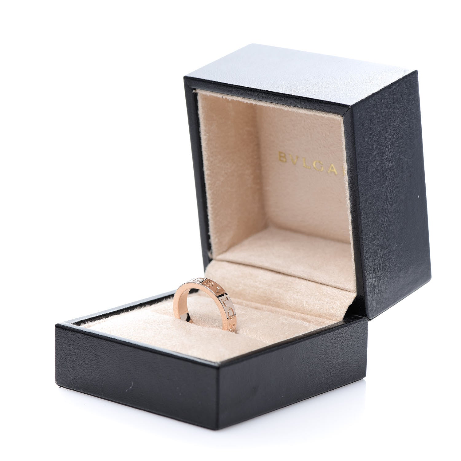 Bulgari 18K Rose Gold Diamond B.Zero1 Essential Band Ring 50 5.25 5 of 5