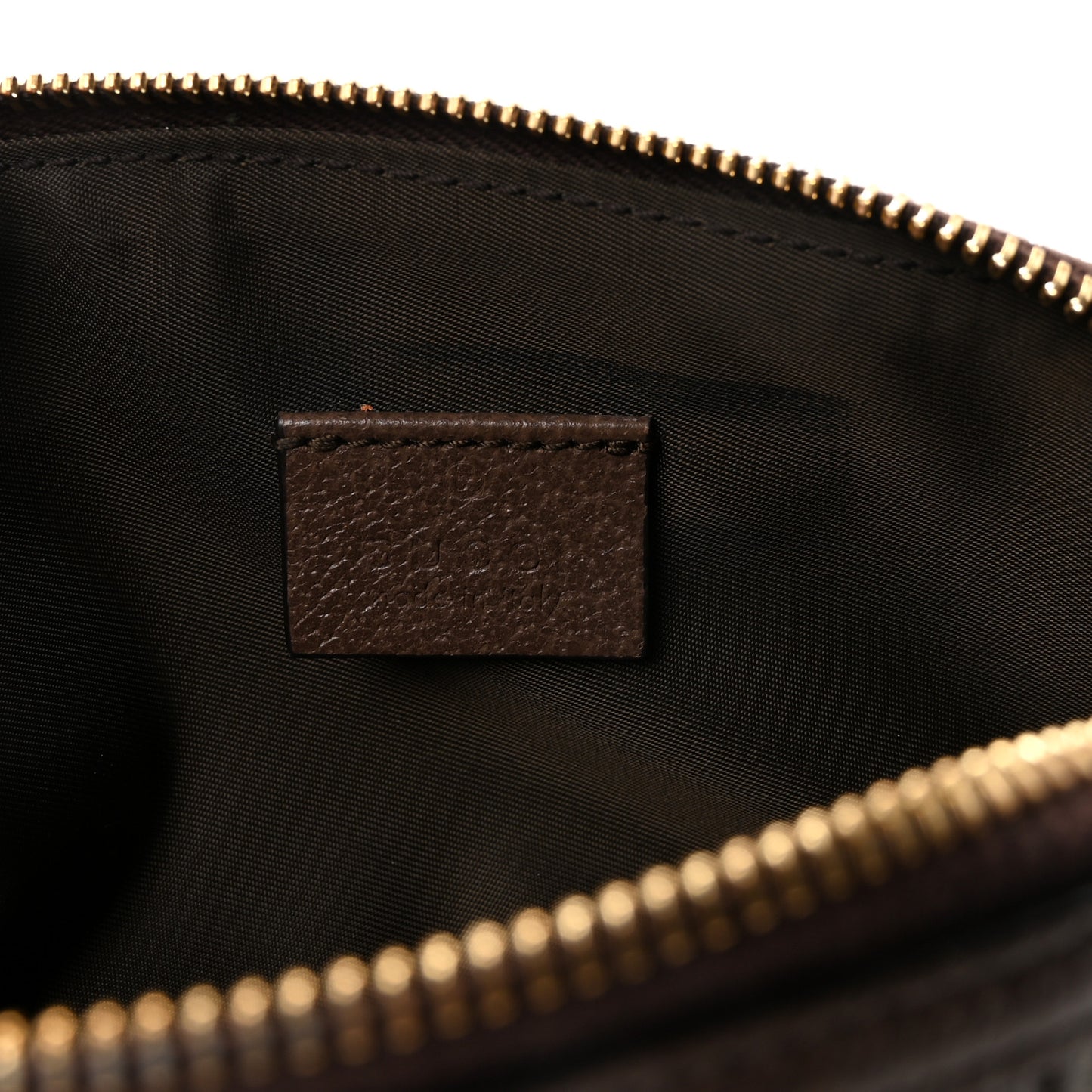 GG Supreme Monogram Textured Calfskin Web Medium Ophidia Cosmetic Case Beige Ebony New Acero