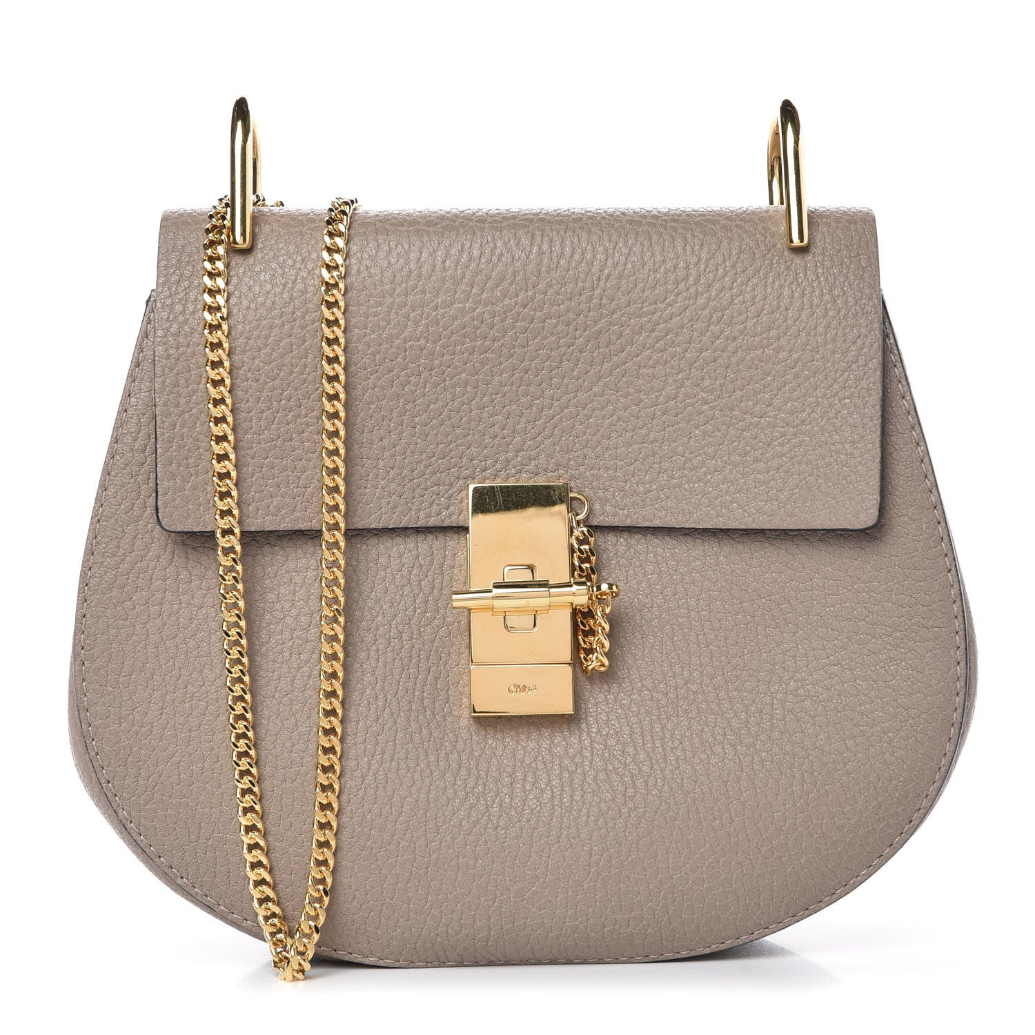 Chloe Grained Lambskin Drew Shoulder Bag Motty Grey 1 of 6