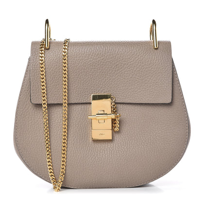Chloe Grained Lambskin Drew Shoulder Bag Motty Grey 1 of 6