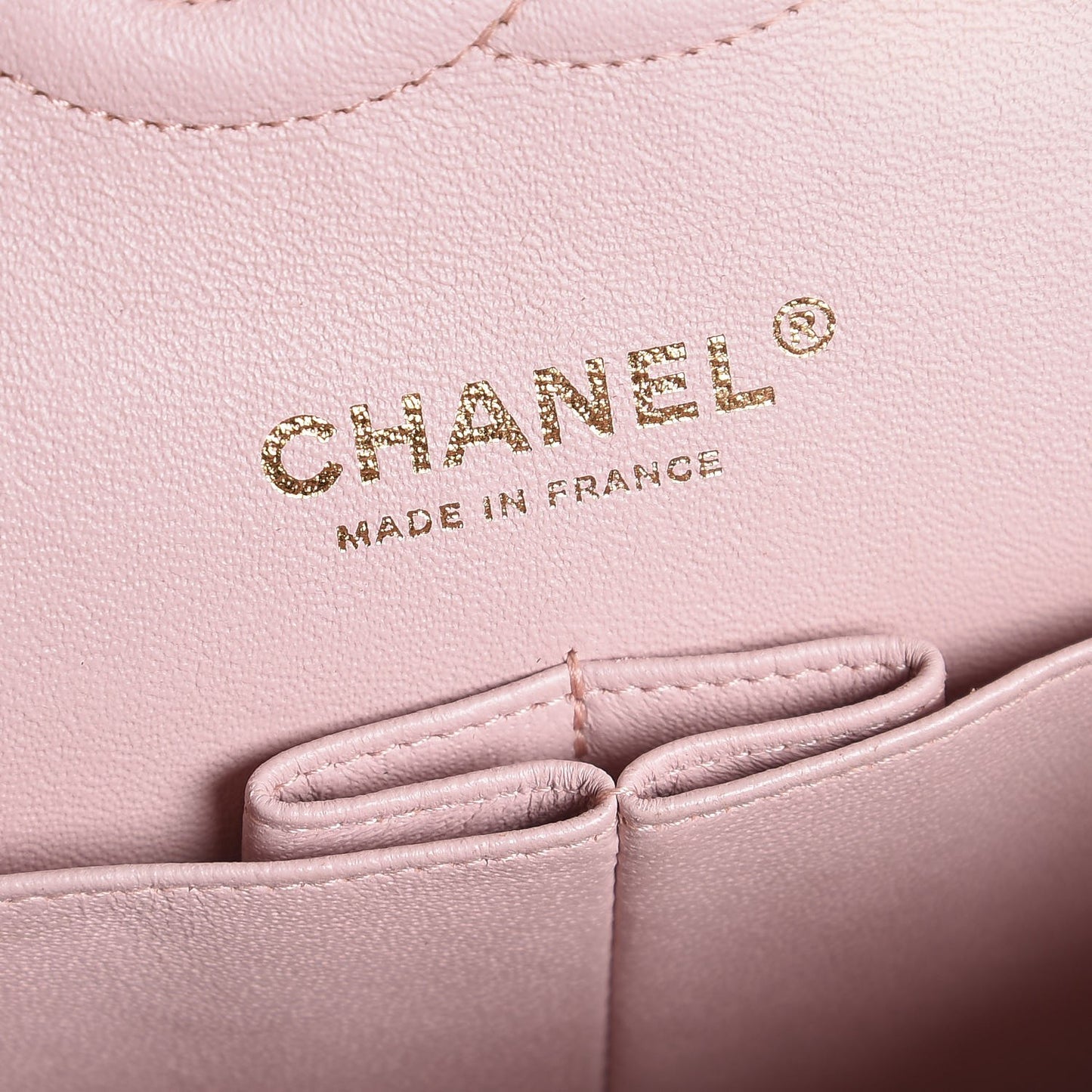 Lambskin Quilted Medium Double Flap Pink