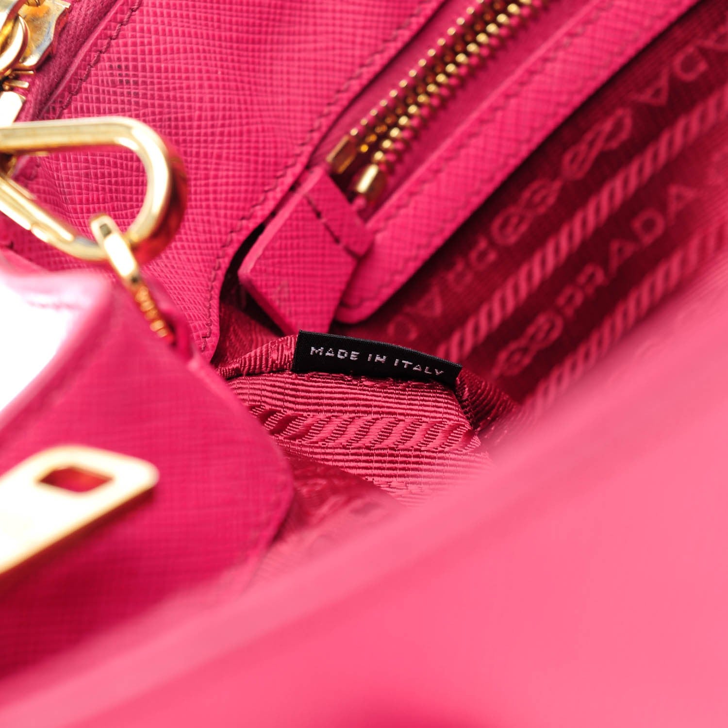 Prada Saffiano Small Galleria Double Zip Tote Peonia 7 of 8