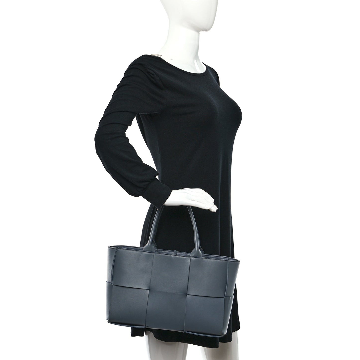 Nappa Intrecciato Small Arco Tote Thunder