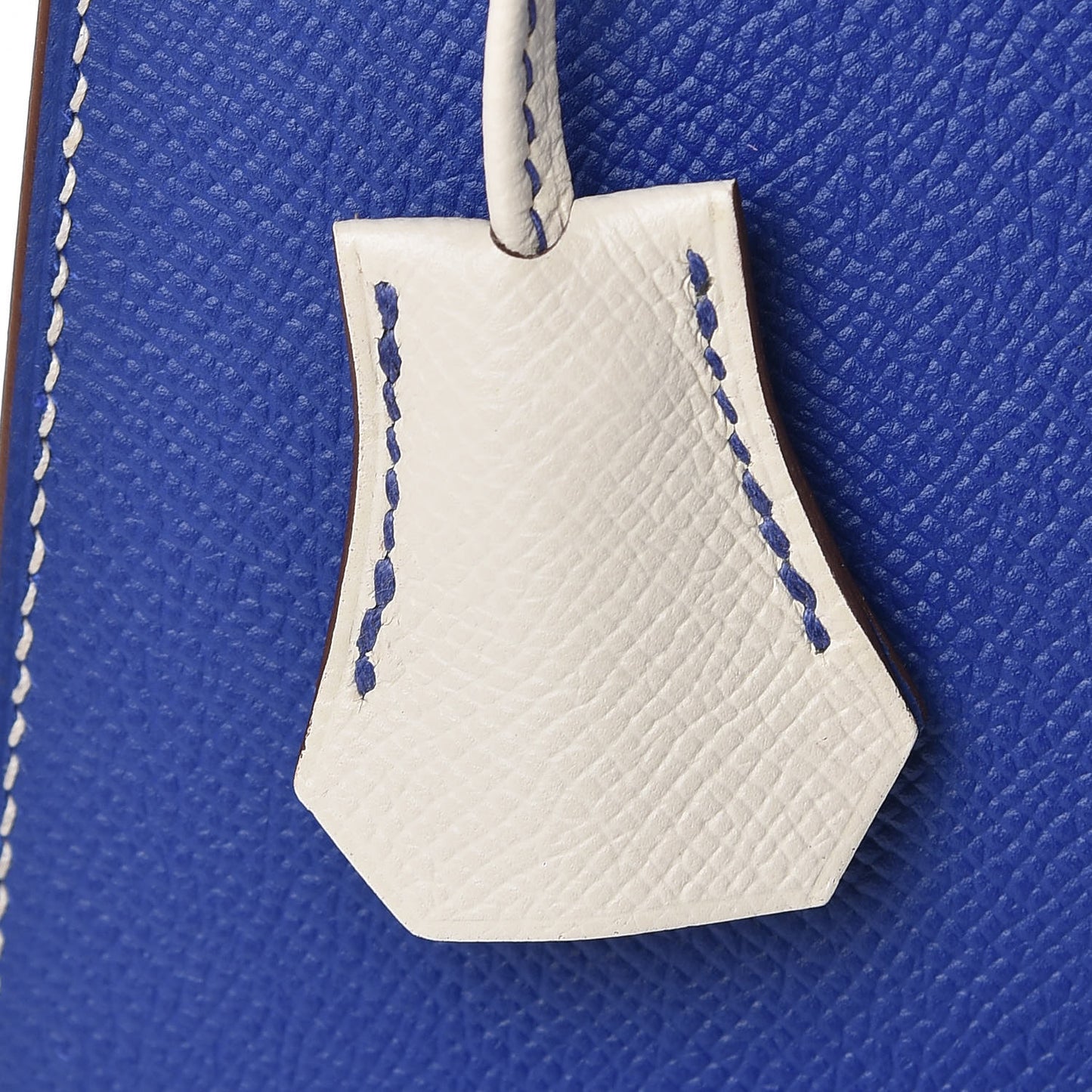 Epsom Horseshoe Kelly Sellier 28 Bleu Electrique Craie