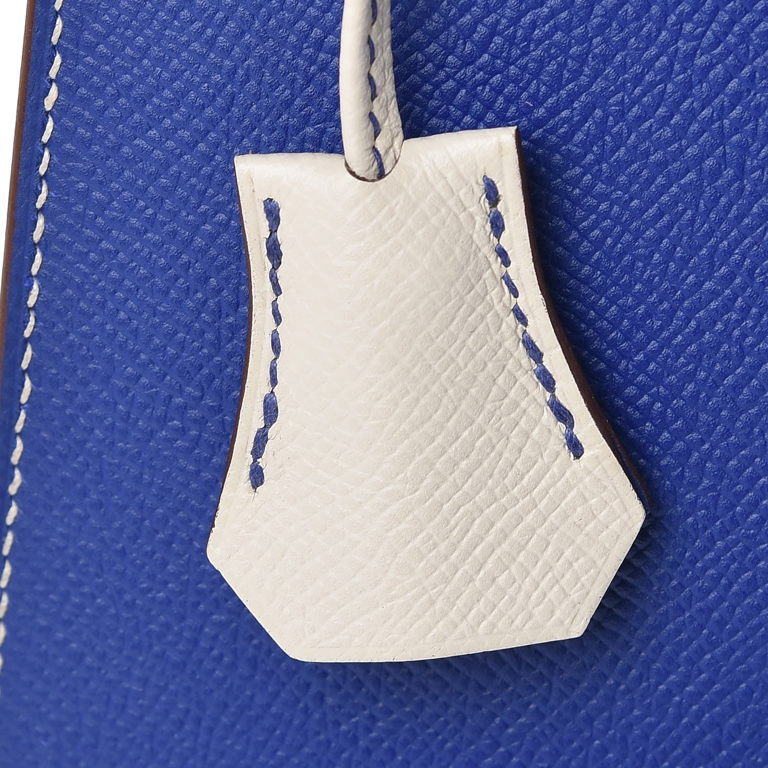 Hermes Epsom Horseshoe Kelly Sellier 28 Bleu Electrique Craie 33 of 35