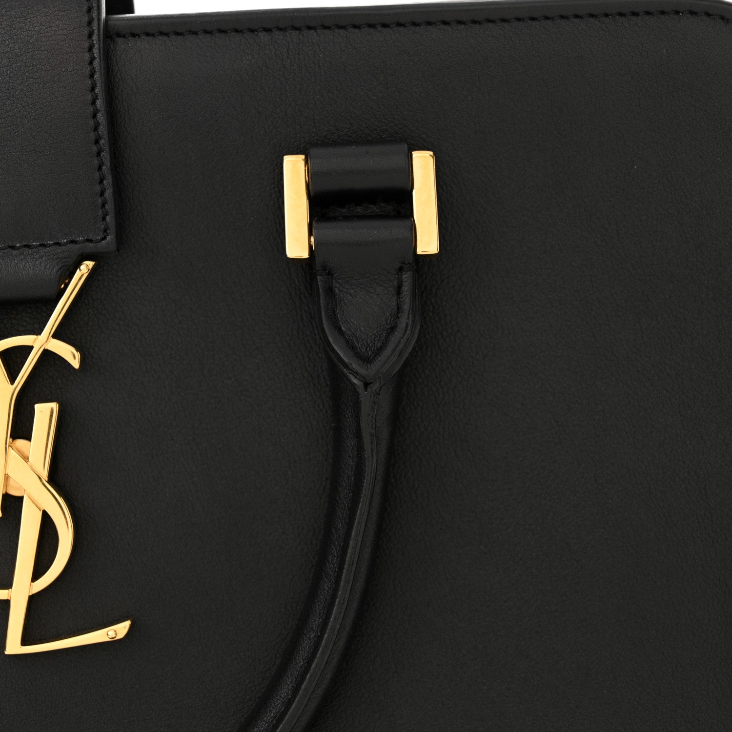 Saint Laurent Smooth Calfskin Small Monogram Cabas Black 15 of 16