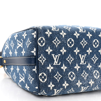 Louis Vuitton Monogram Jacquard Denim Speedy Bandouliere 25 Bleu 9 of 10