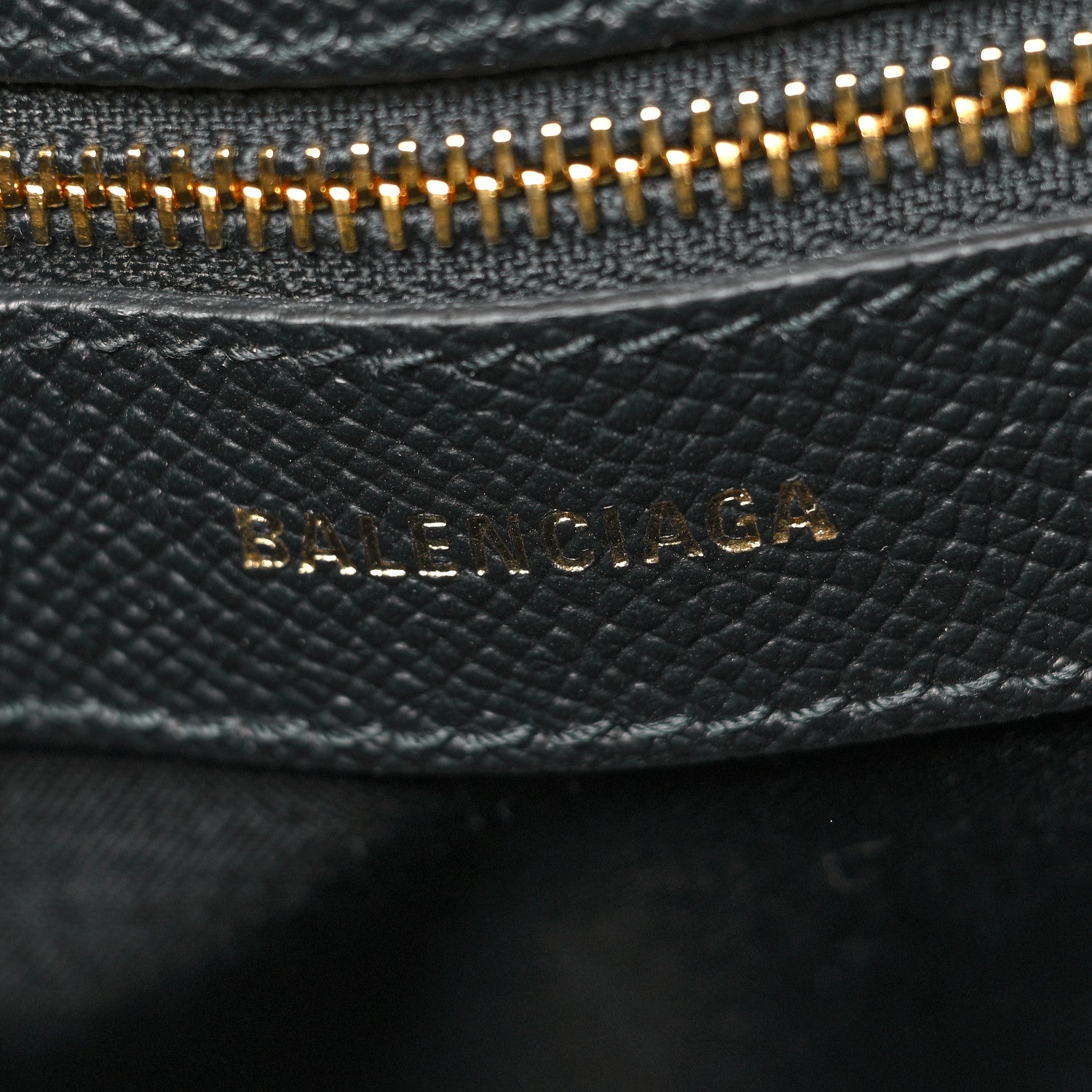Balenciaga Signature Grained Calfskin Logo S Ville Top Handle Bag Black White 7 of 13