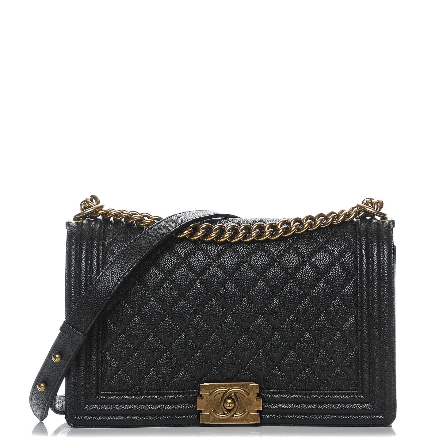 Caviar Quilted New Medium Boy Flap Black