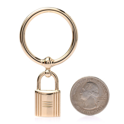 Hermes Permabrass Loop Charms Cadenas Scarf Ring Gold 2 of 3