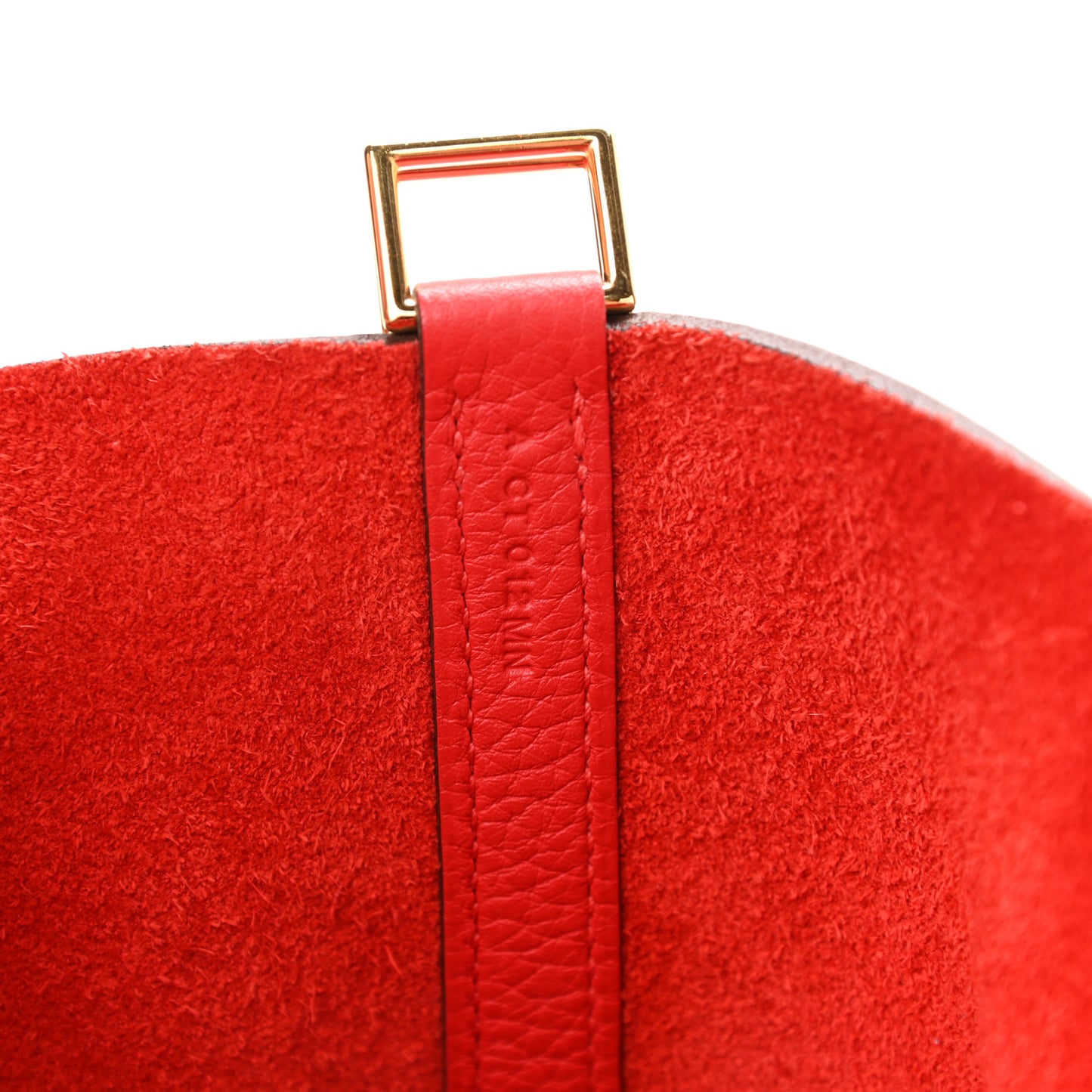 Taurillon Clemence Picotin Lock 22 MM Rouge Tomate