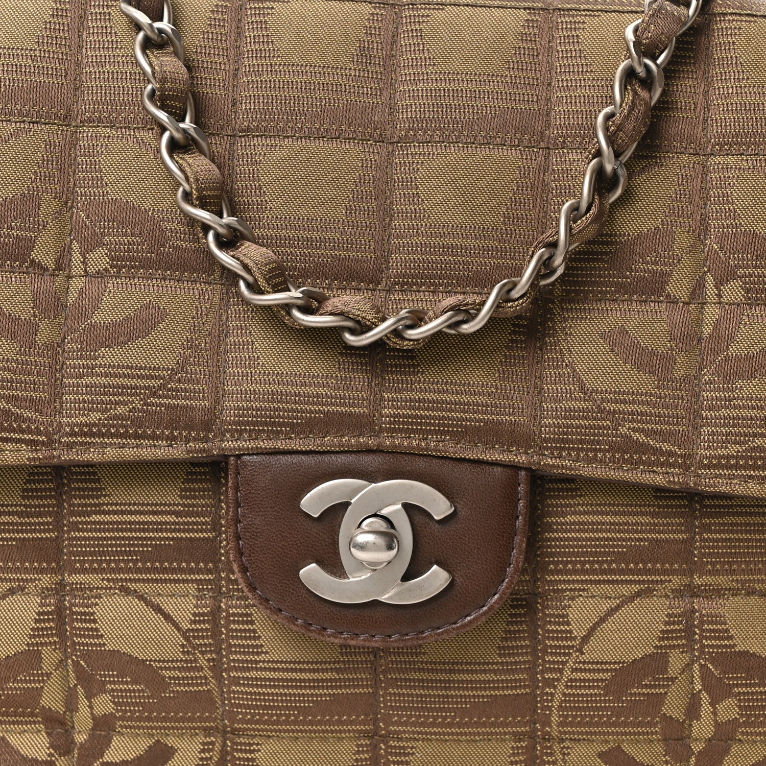 Chanel Nylon Medium Travel Flap Brown 8 of 10