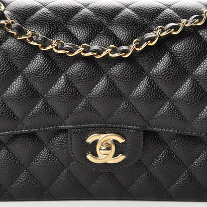 Chanel Caviar Quilted Medium Double Flap Black 8 of 11
