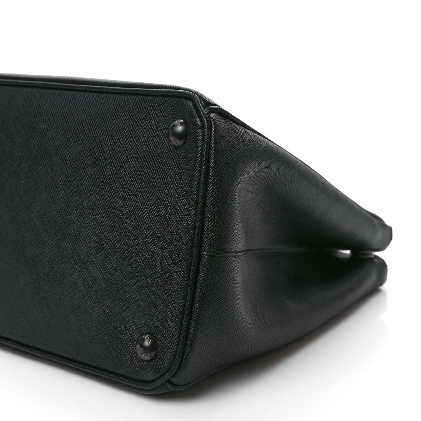Saffiano Lux Monochrome Large Galleria Double Zip Tote Black